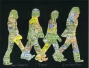 Music LifeMap in the shape of the icon Beatles rock band image
