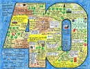 Birthday LifeMap in the shape of the number 40
