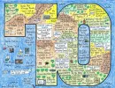 Birthday LifeMap in the shape of the number 70