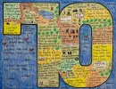 Birthday LifeMap in the shape of the number 70