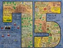 Birthday LifeMap in the shape of the number 75
