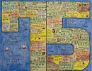Birthday LifeMap in the shape of the number 75