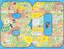 Birthday LifeMap in the shape of the number 80