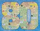 Birthday LifeMap in the shape of the number 80