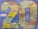 Corporate Anniversary LifeMap in the shape of the number 20