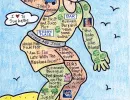Lifeguard shaped Birthday LifeMap