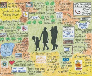 Celebration of new child LifeMap with image in the center Celebration of new child LifeMap with image in the center
